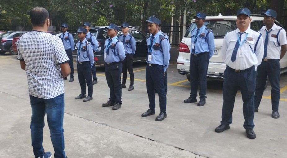 Difesa Security guards deployed at a client site in Bangalore