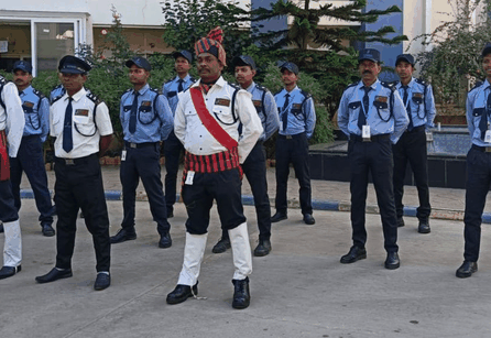 Difesa Security guards on patrol duty